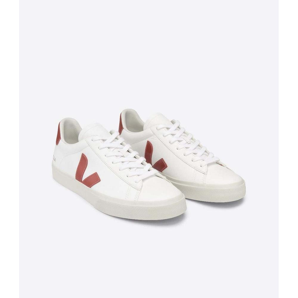 Veja CAMPO CHROMEFREE Low Tops Sneakers Heren White/Red | NL 201ZUT